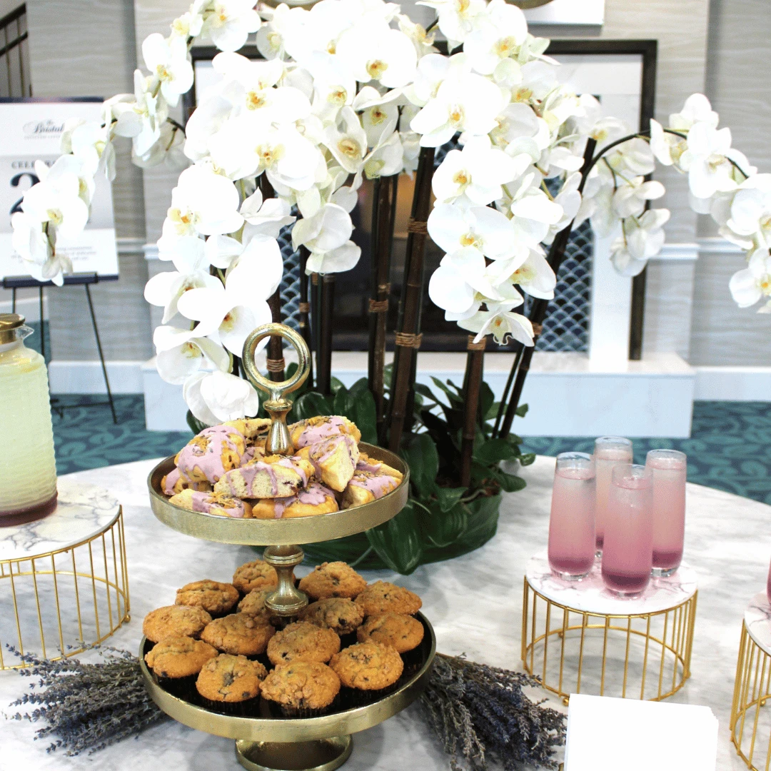 Beautiful displays of flowers and homemade pastries adorned the tables of the Bistro at Mount Sinai