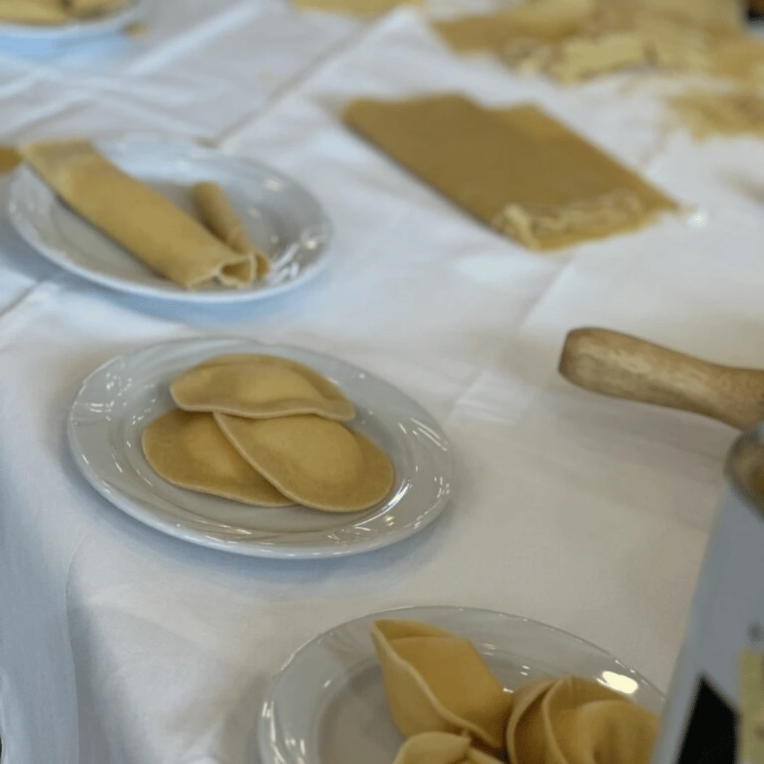 a variety of pasta shapes were demonstrated 