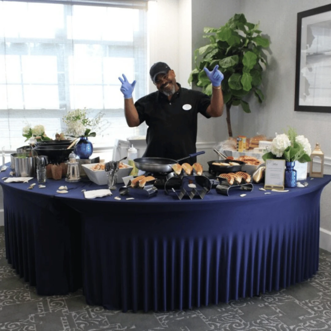 Dining team provided a beautiful spread of appetizers and hors d'oeurves to celebrate Mount Sinai 