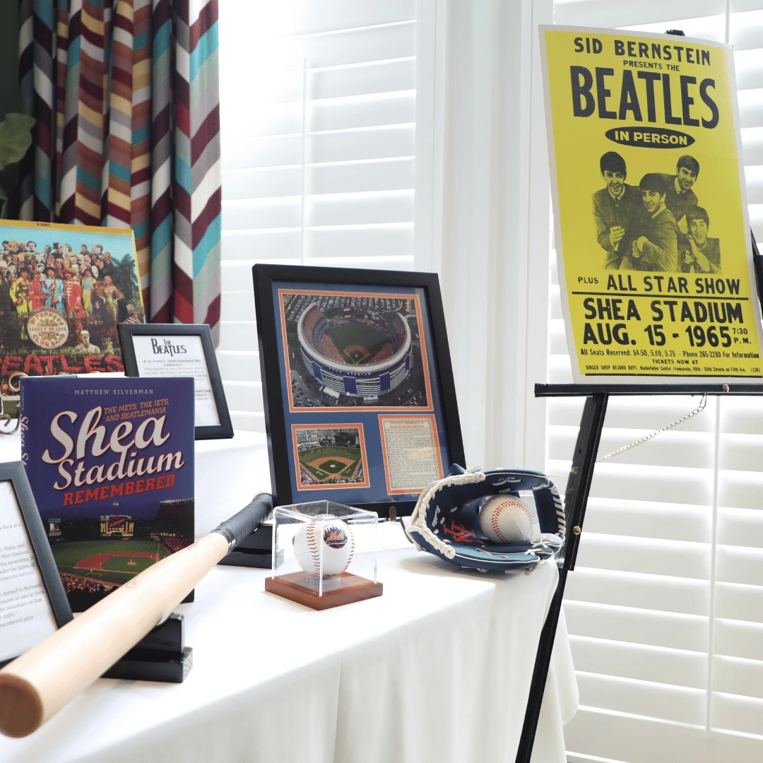 Memorabilia from the Shea Stadium concert was on display at the event at THe Bristal