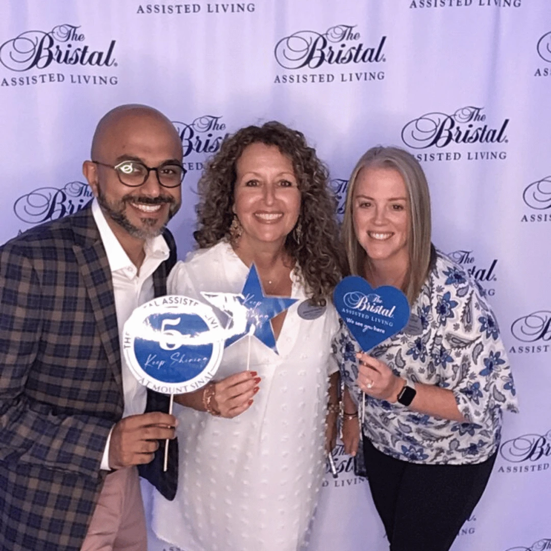 Team members gathered together to celebrate a successful and fun five years of community building at Mount Sinai