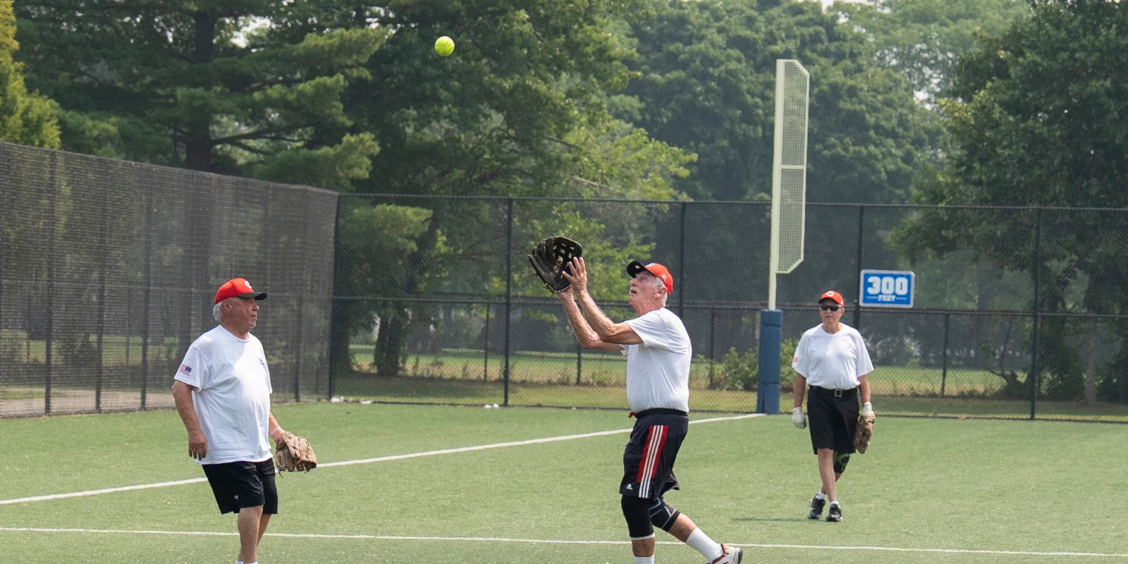 The Bristal All-Stars 2026 Senior Softball: a catch in the outfield
