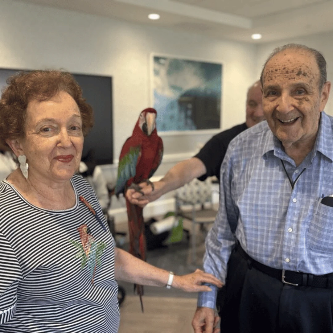 Residents at The Bristal at Bethpage enjoyed the immersive programming about birds of the world