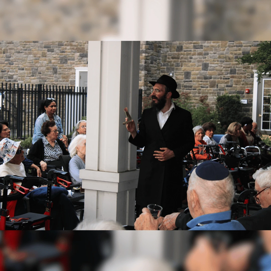 Residents gather for a Rosh Hashanah celebration at The Bristal Assisted Living