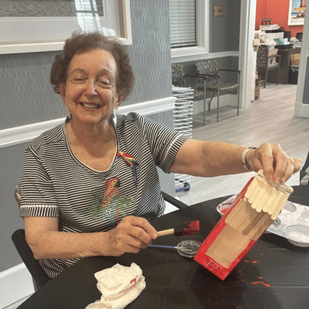 Residents built birdfeeders out of recycled materials