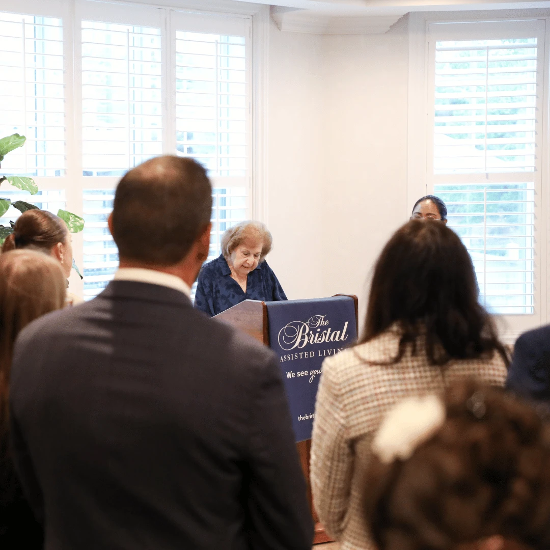 Resident of The Bristal at Woodcliff Lake spoke about the gratitude she has for the community