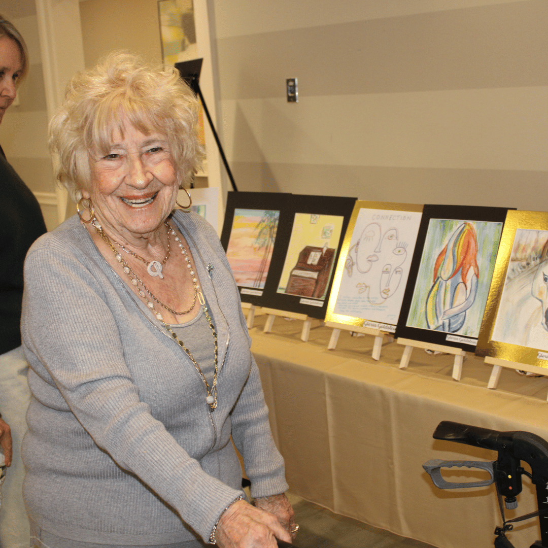 Over 100 resident-created pieces were displayed at The Bristal at Jericho