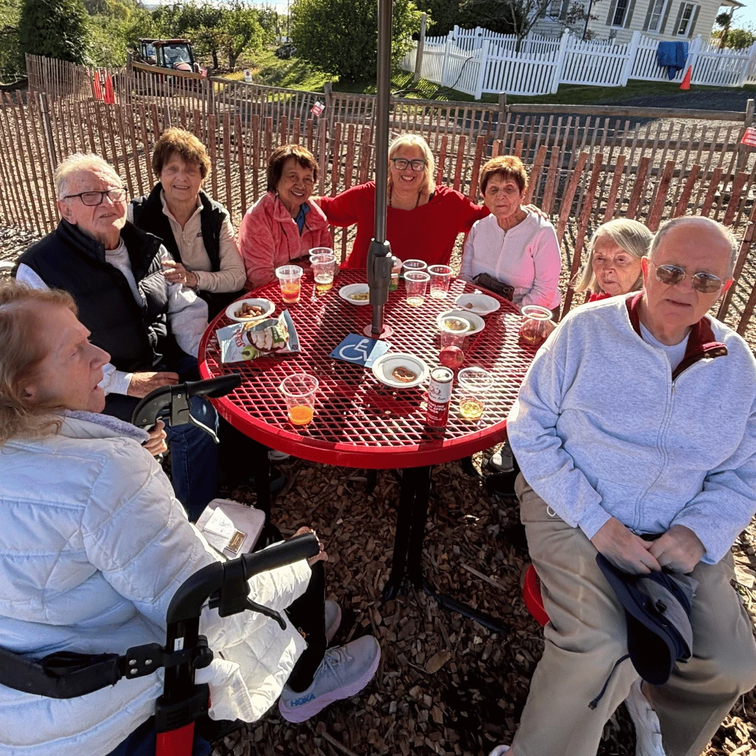 Sweet treats were offered in the fresh autumn air