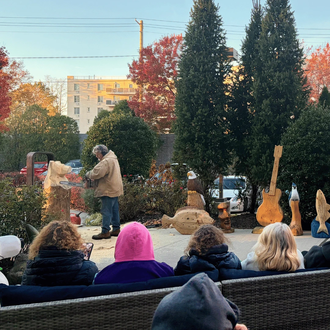 The fall program at The Bristal at Westbury was an excellent way to spend time outdoors and enjoy a live artistic demonstration