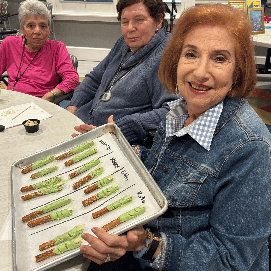 Residents at The Bristal at Bethpage created spooky appetizers for the feast