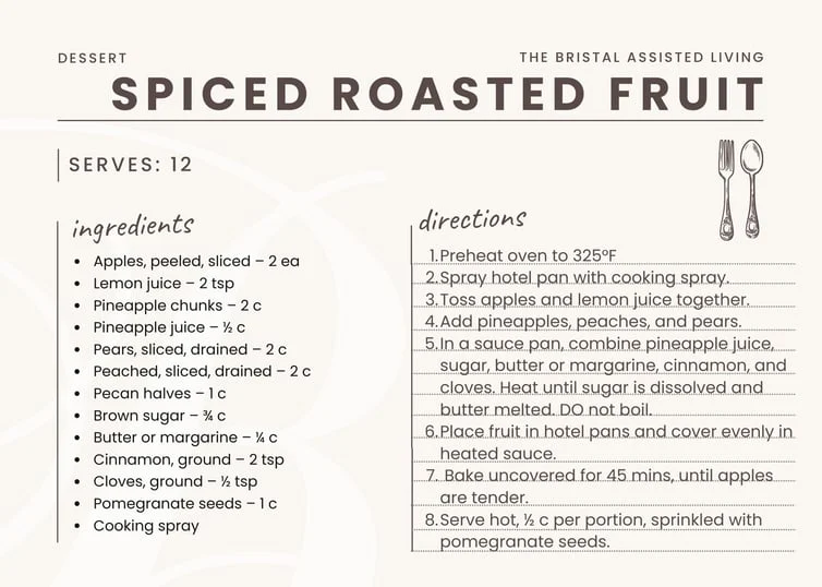 spiced roasted fruit