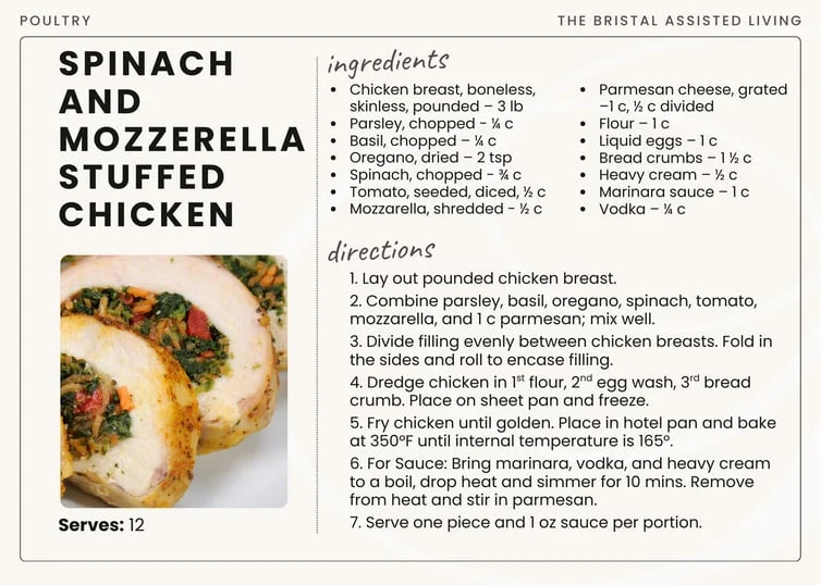 spinach and mozzarella stuffed chicken