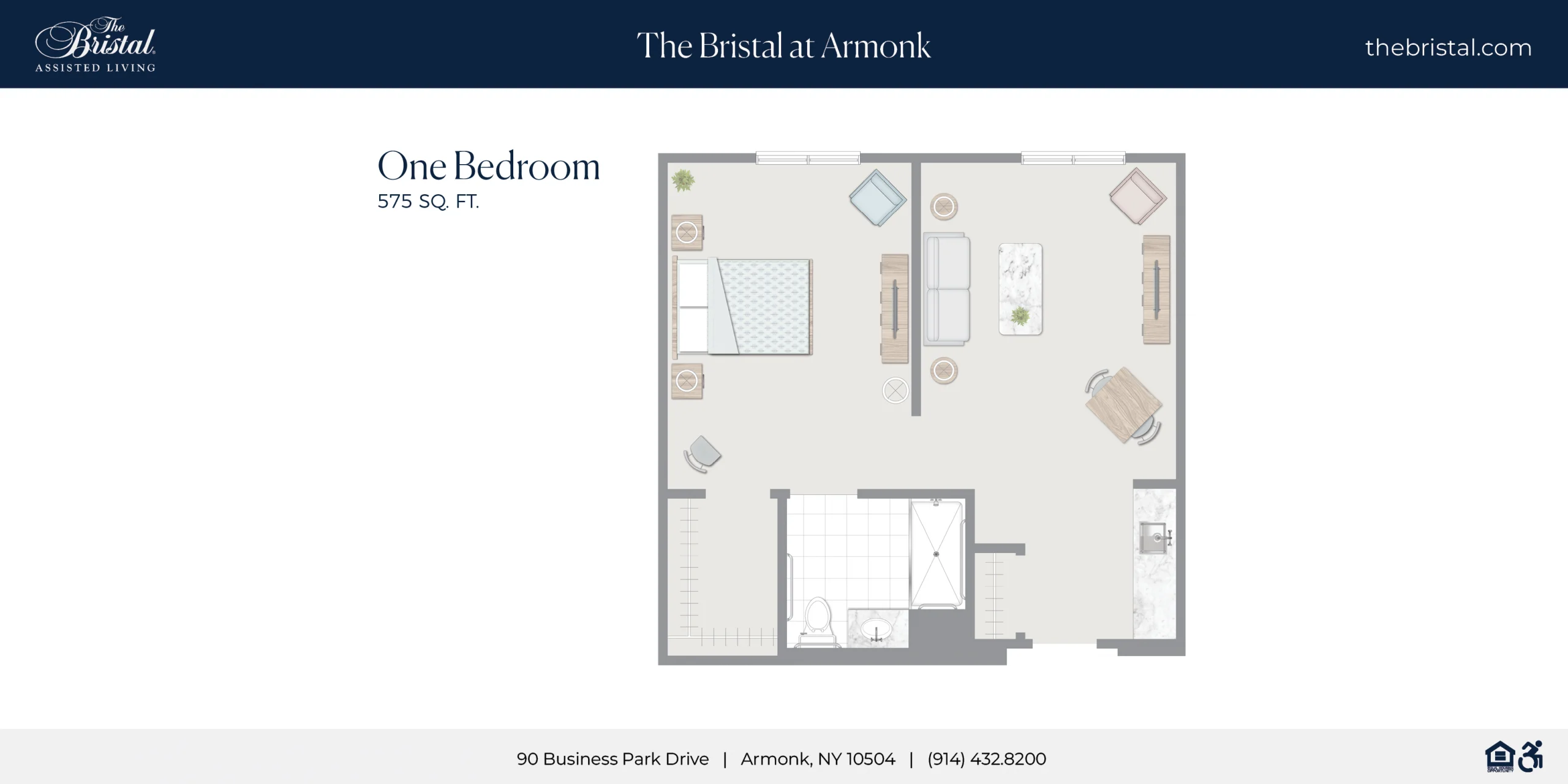 One Bedroom Unit Plan - The Bristal at Armonk