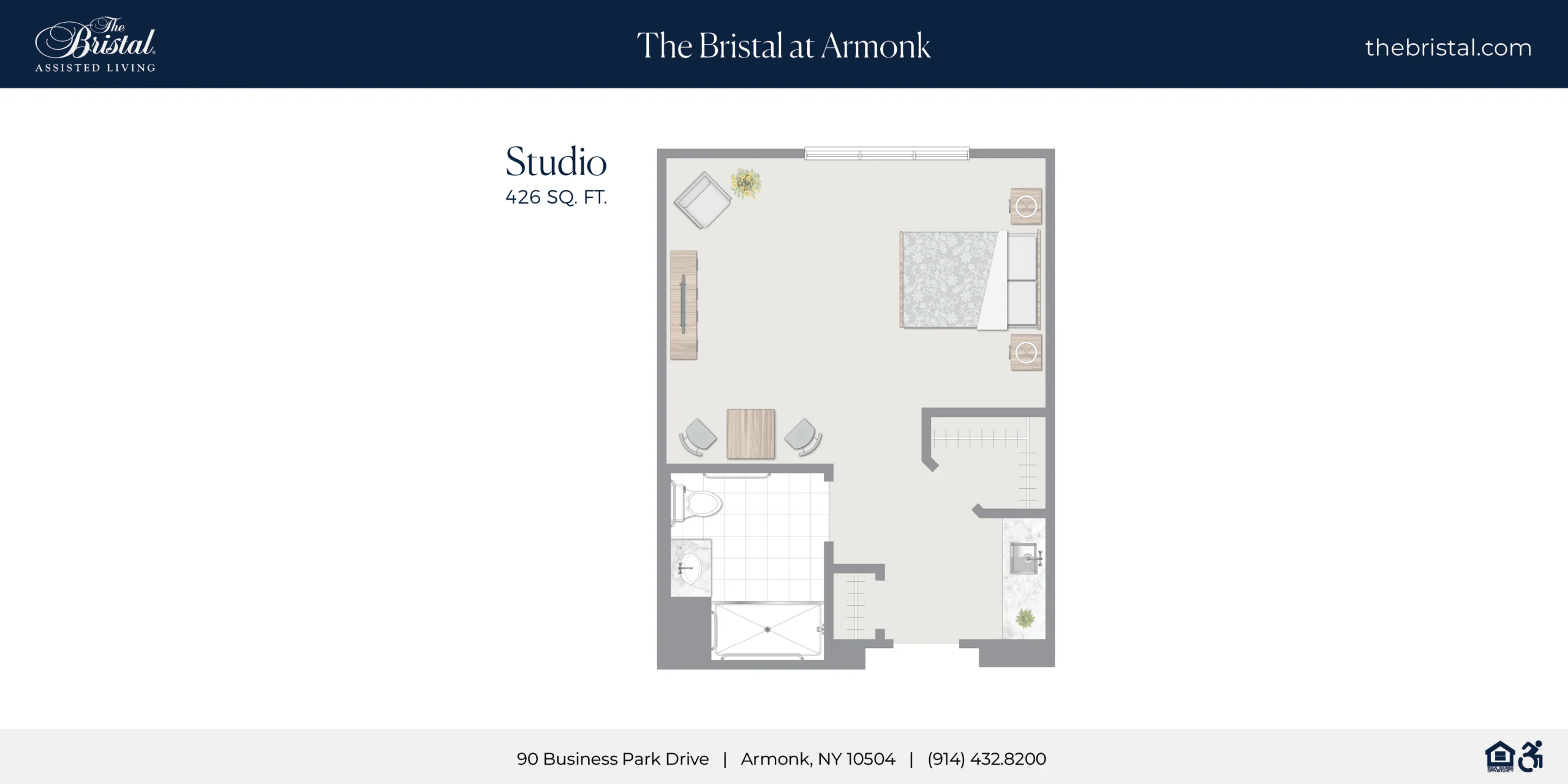 Studio Unit Plan - The Bristal at Armonk