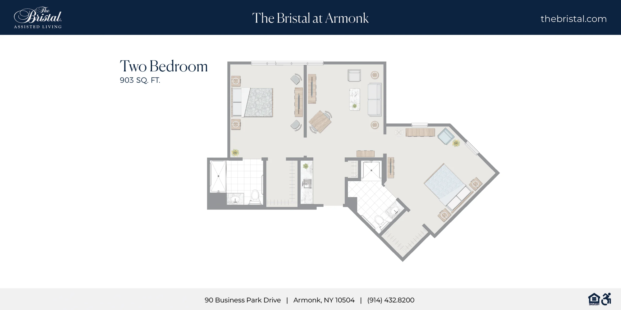 2 Bedroom Unit Plan - The Bristal at Armonk