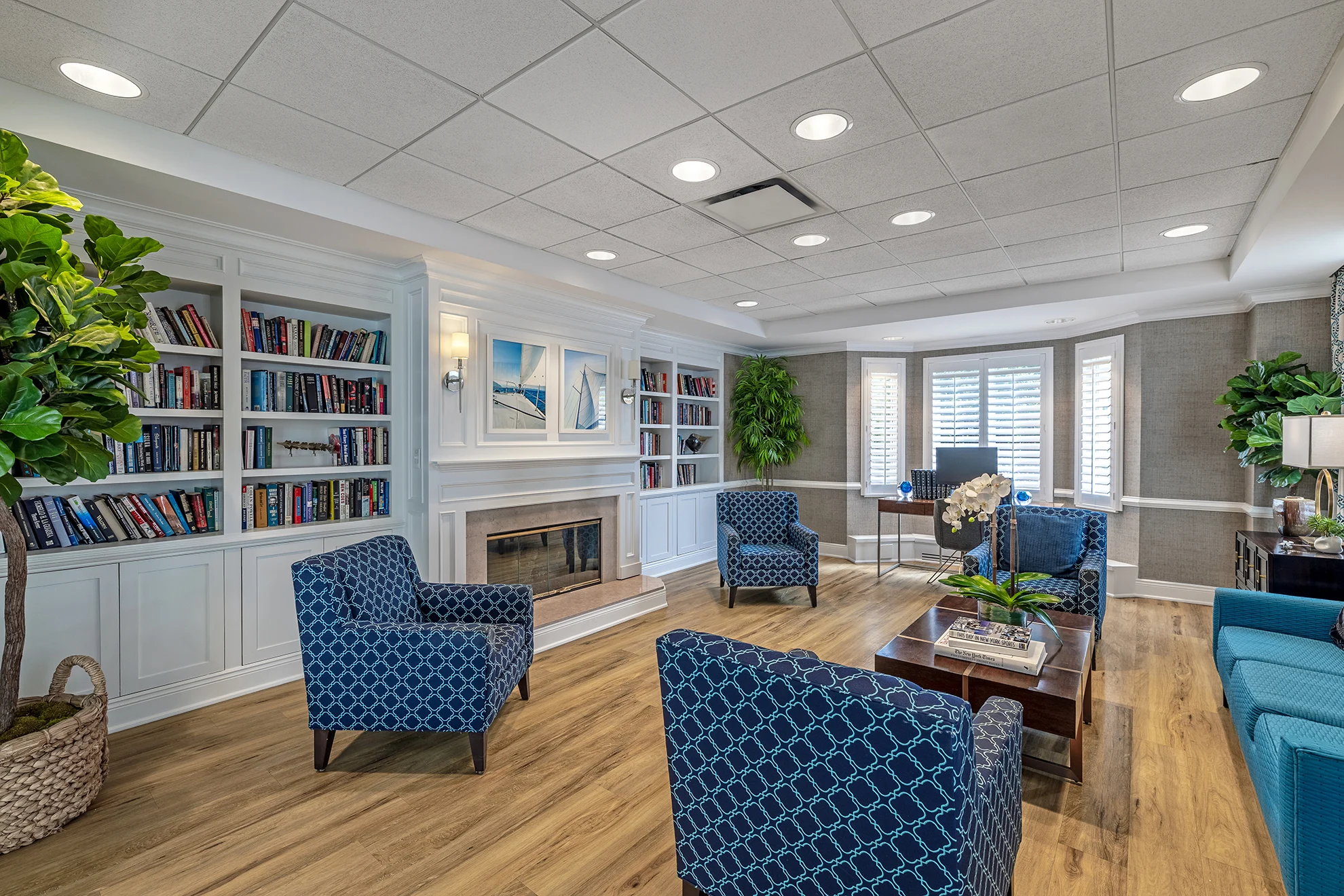Library at The Bristal at East Meadow
