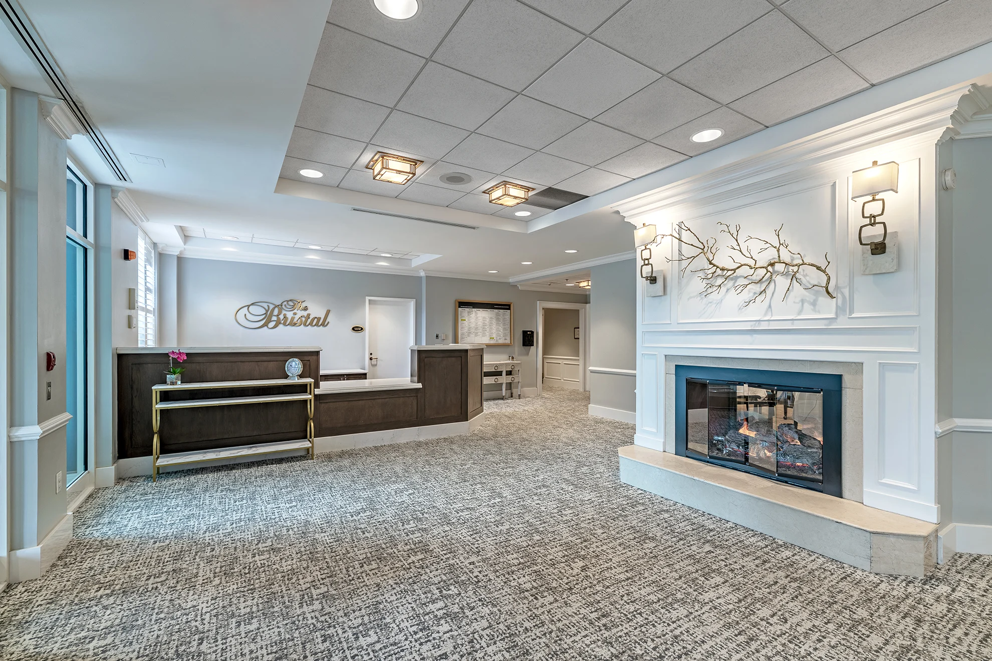 Lobby and Concierge at The Bristal at East Meadow