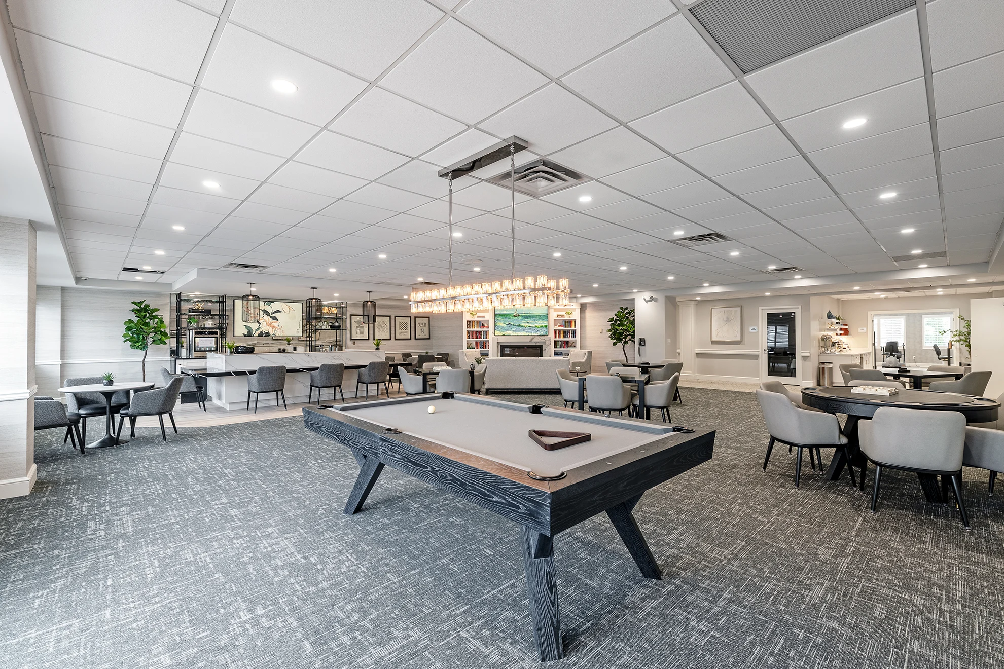 Lounge and Billiards at The Bristal at Lynbrook