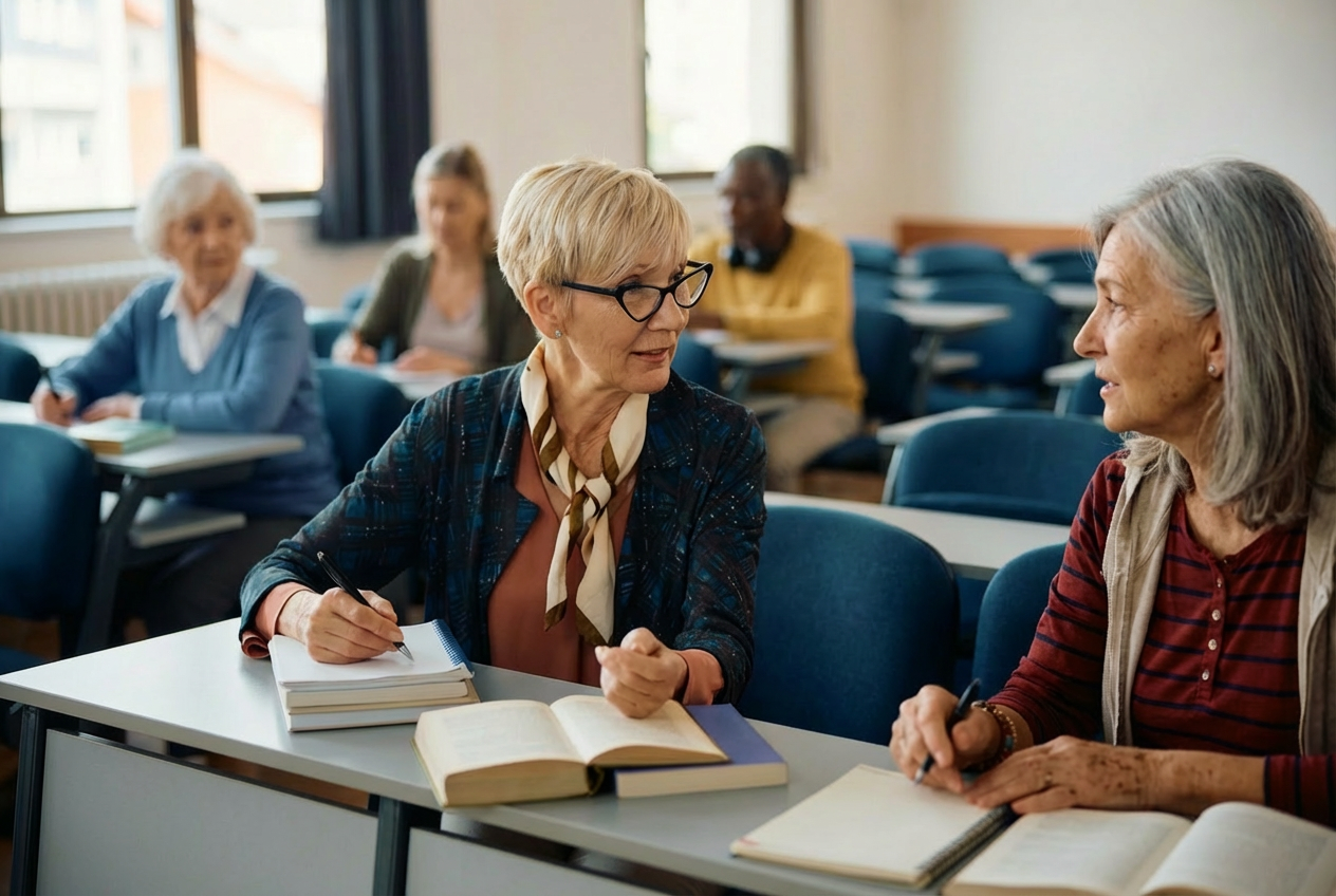 Senior Residents of The Bristal in an Intellectual Program learning