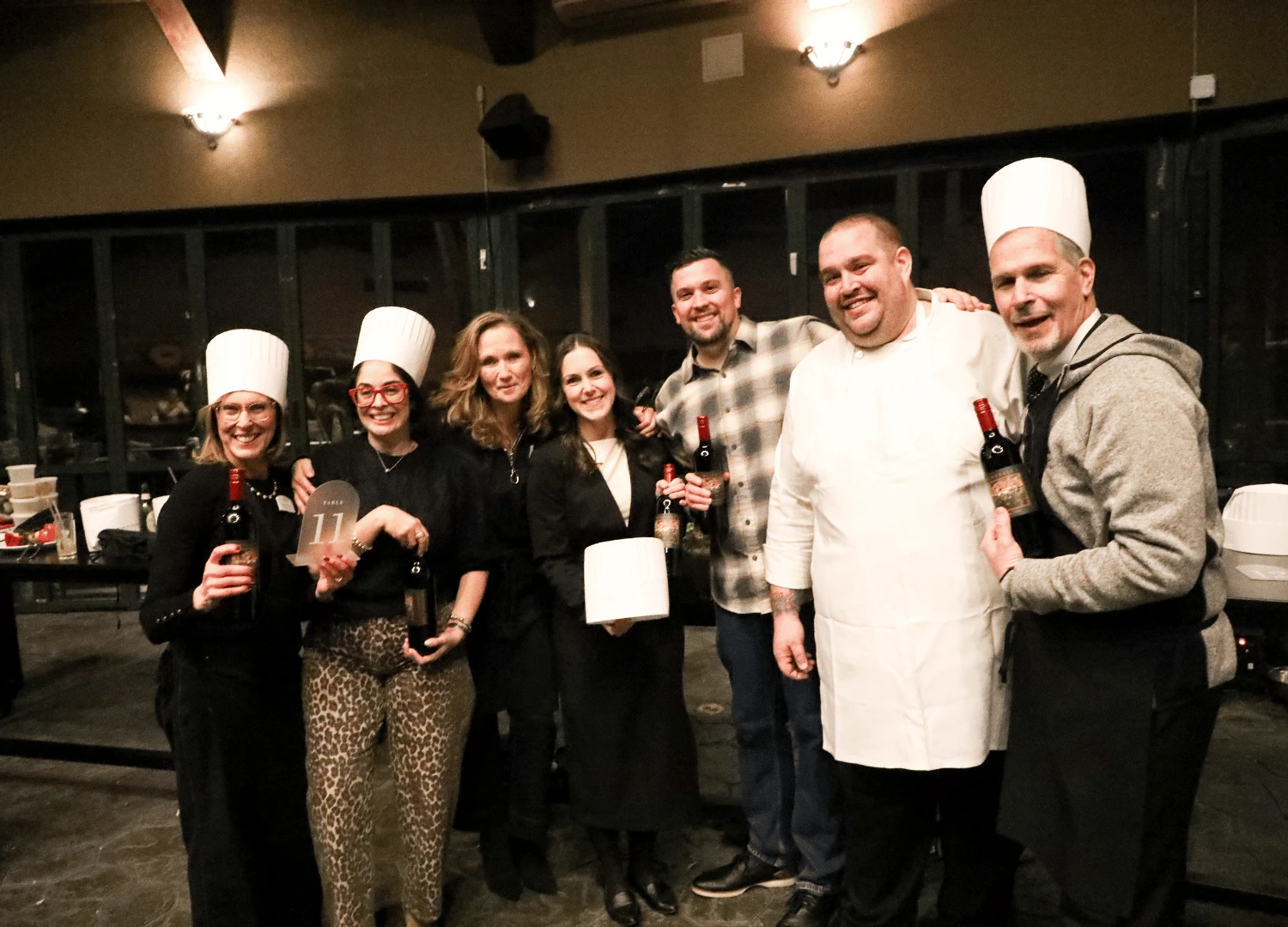 Iron Chef winners pose with head chefs at Leadership Summit