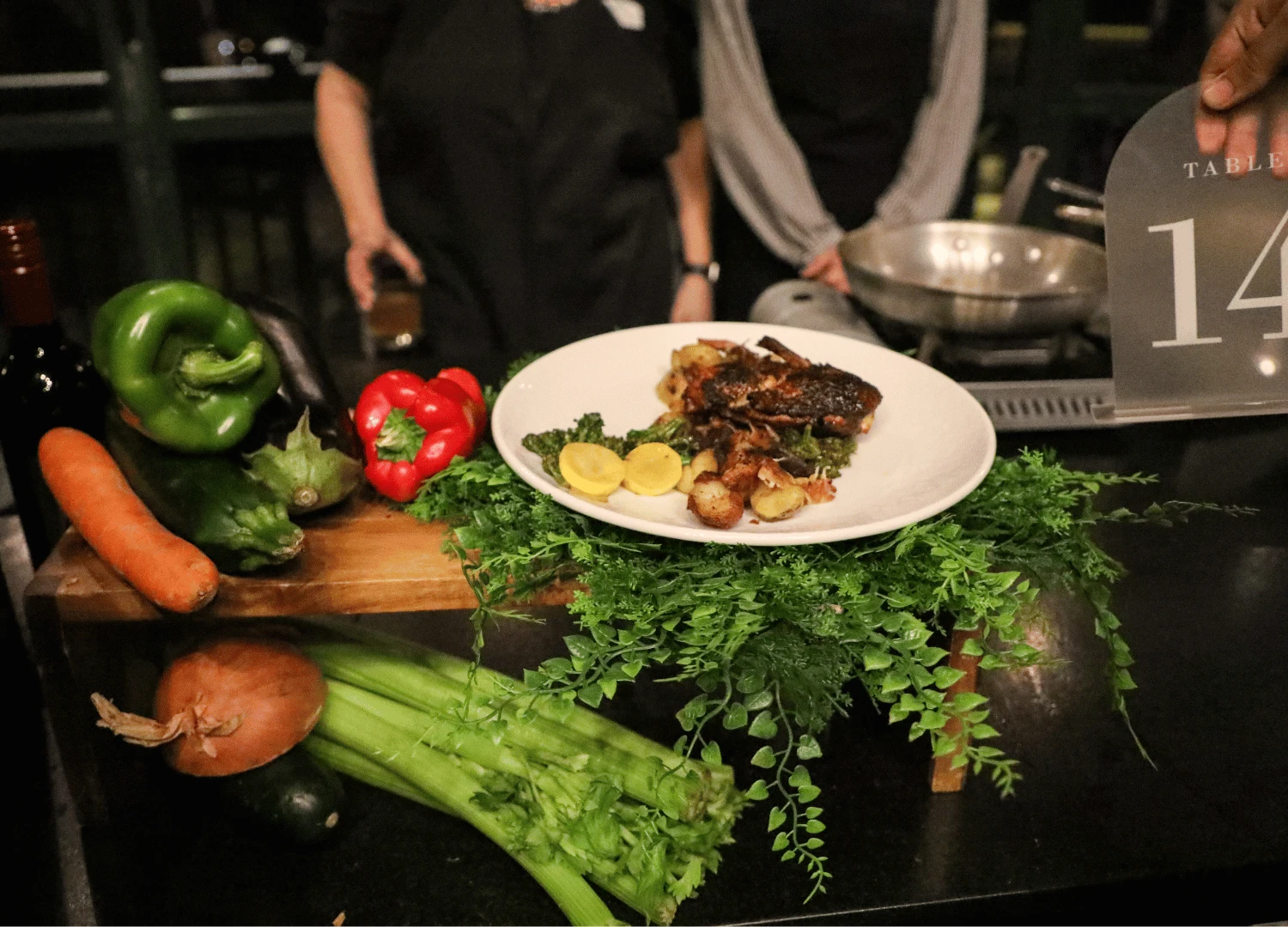 Winning dish presented from Iron Chef competition at summit