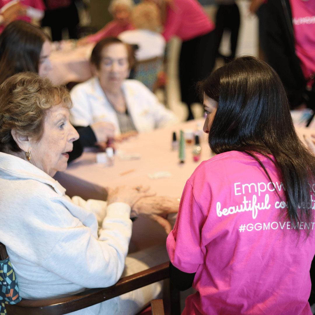 Senior residents spent quality time connecting with the high school age volunteers