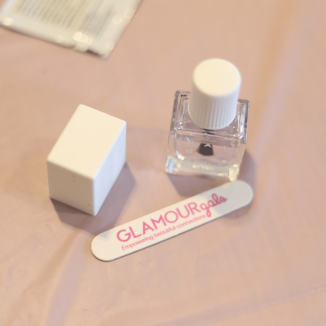 Nail polish, nail file, and emory board from GlamourGals Foundation