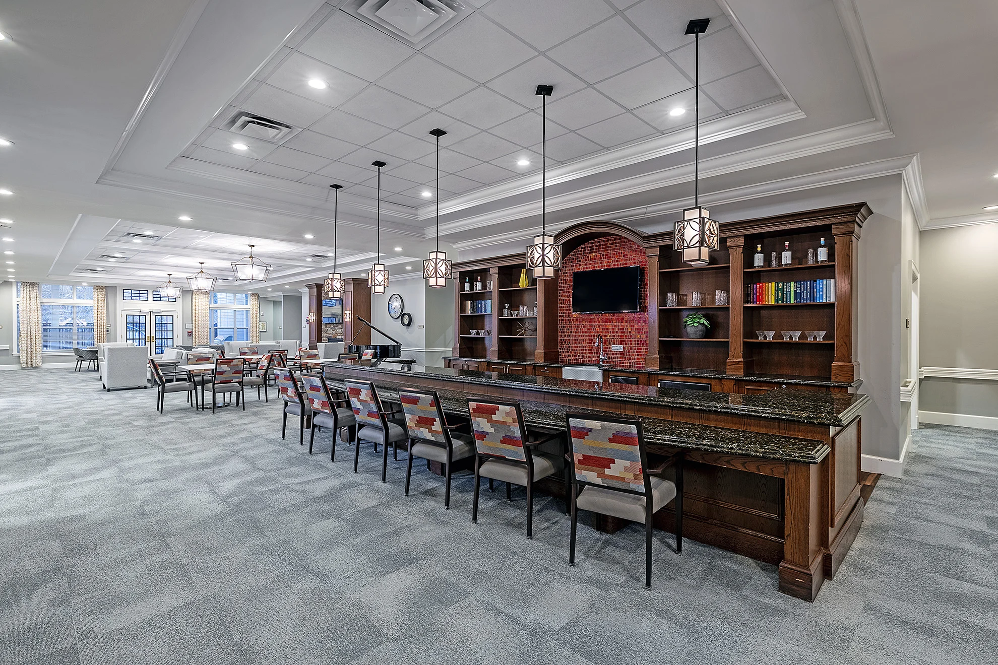 The Bristal at Lake Success_Bar & Living Room