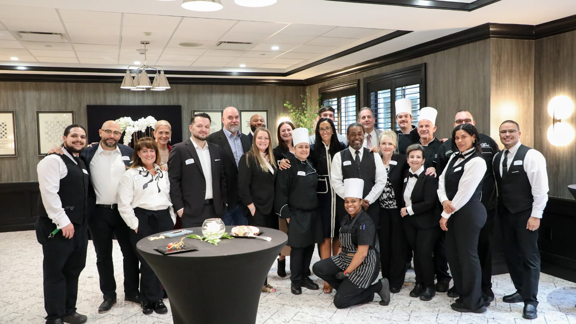 The Grand Reveal of The Bristal at Armonk - the culinary and food service teams join with members of leadership to celebrate the occasion