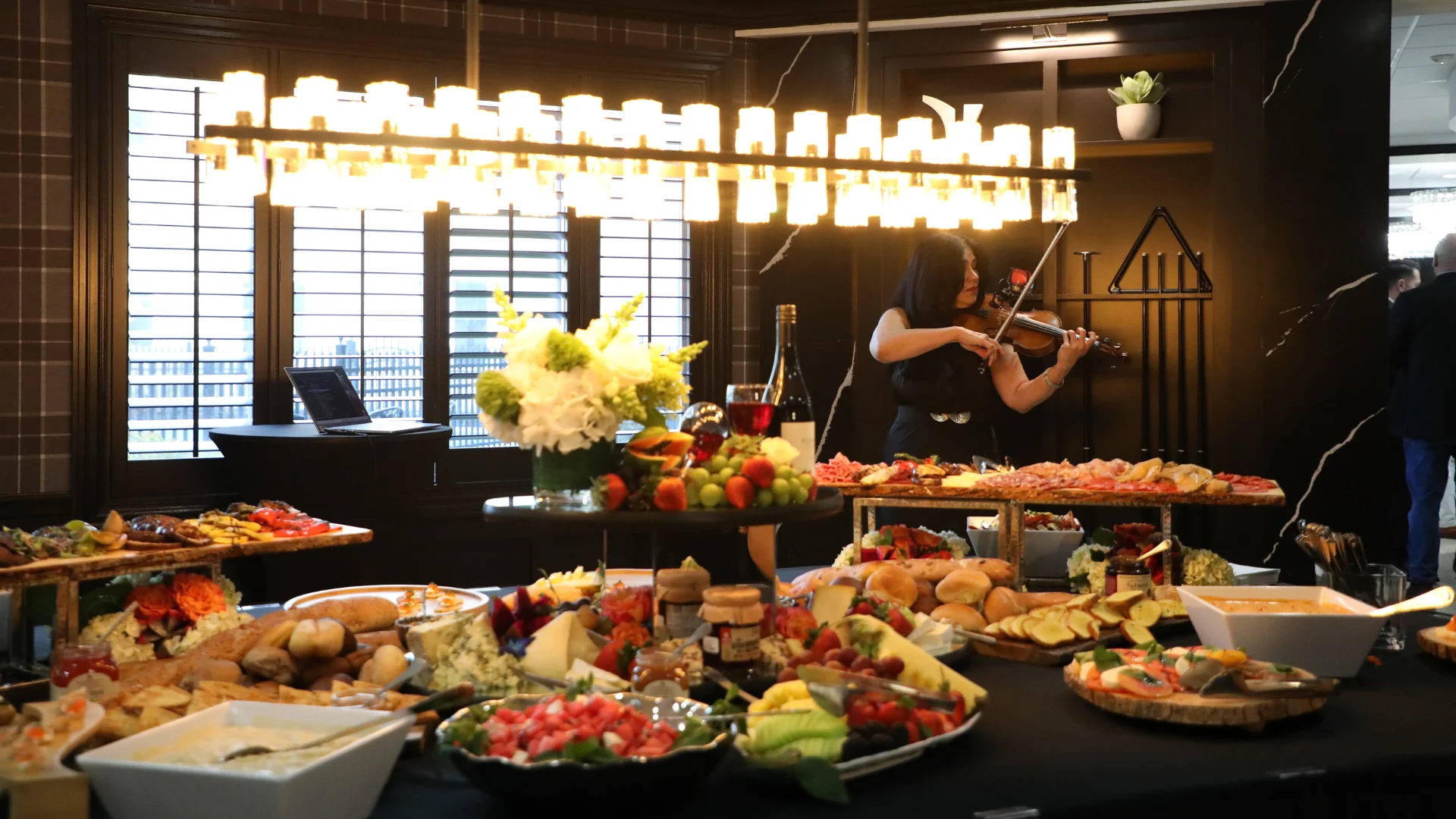 The Grand Reveal of The Bristal at Armonk - a beautiful spread of appetizers and charcuterie by The Bristal at Armonk