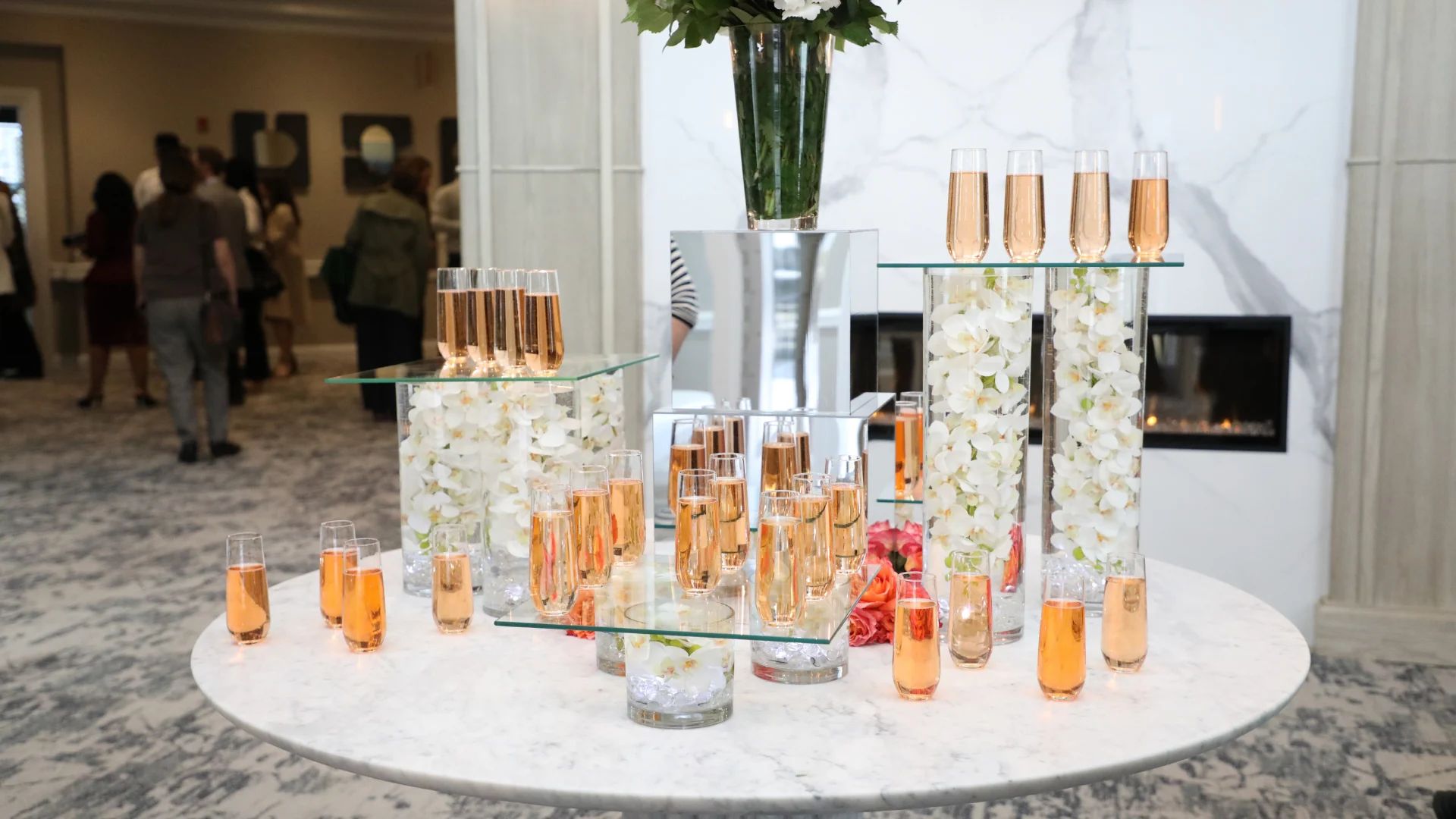 The Grand Reveal of The Bristal at Armonk - a beautiful display of welcome beverages