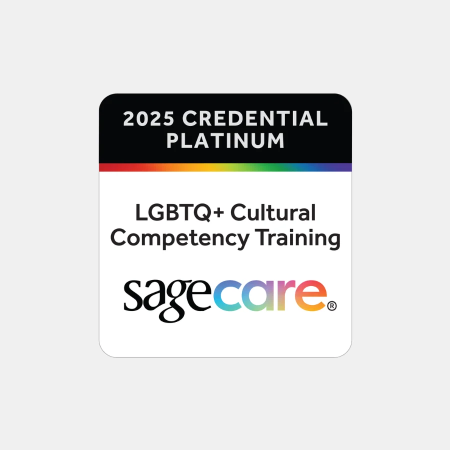 Sagecare 2025 platinum credential for LGBTQ+ cultural competency training