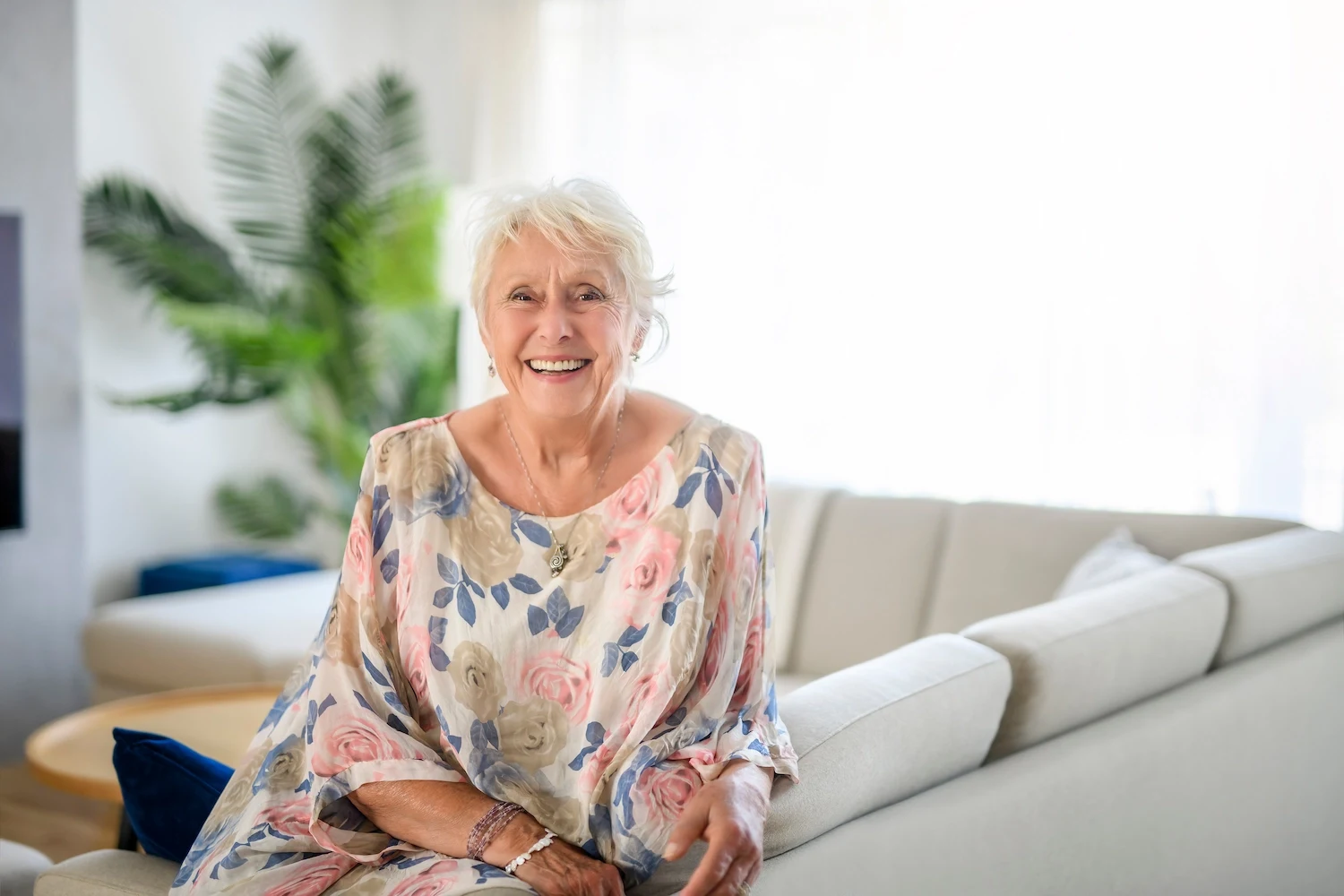 Senior woman sitting at The Bristal