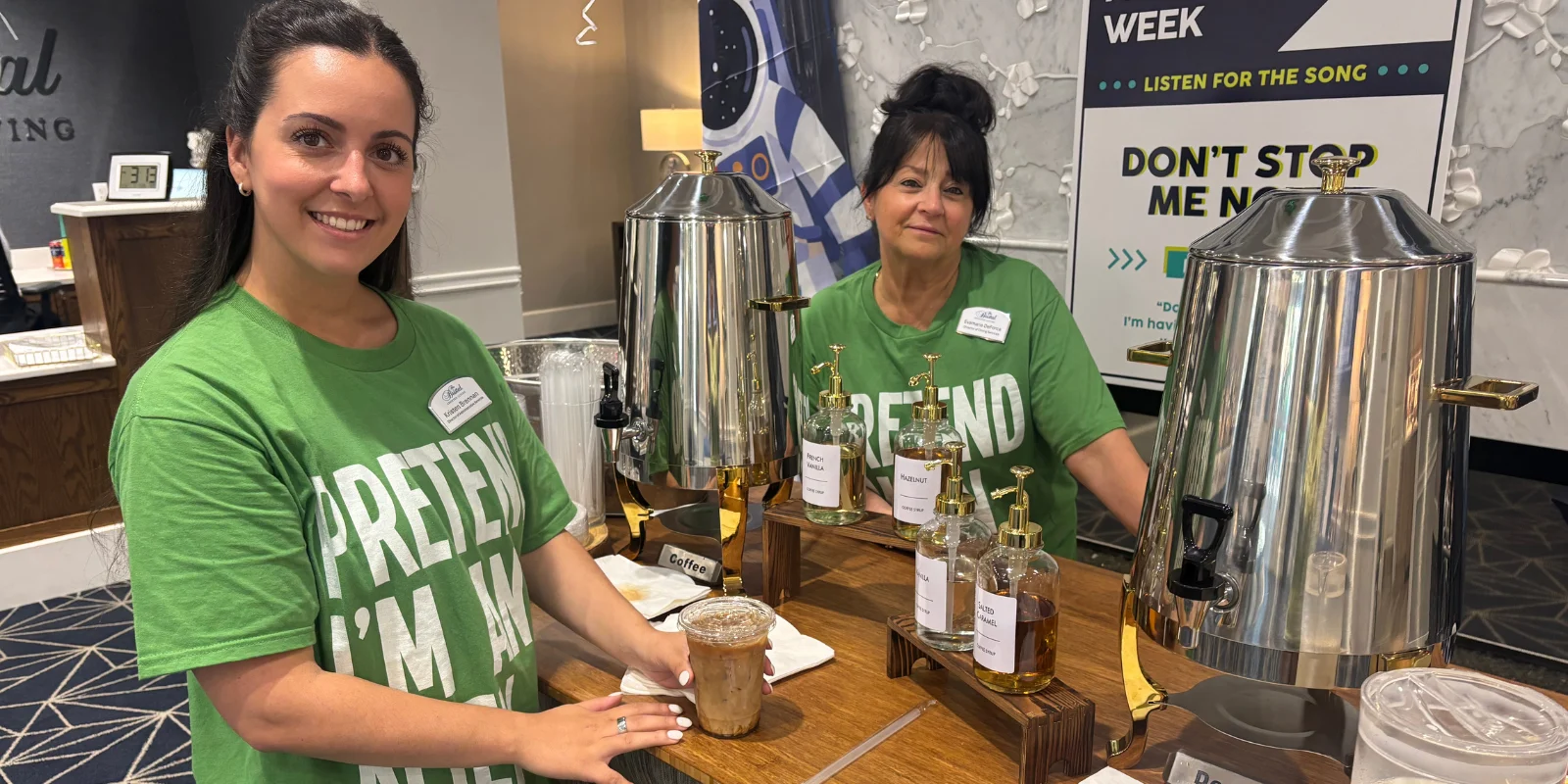 Team Member Appreciation Week at The Bristal at Bethpage - team members enjoy the coffee station