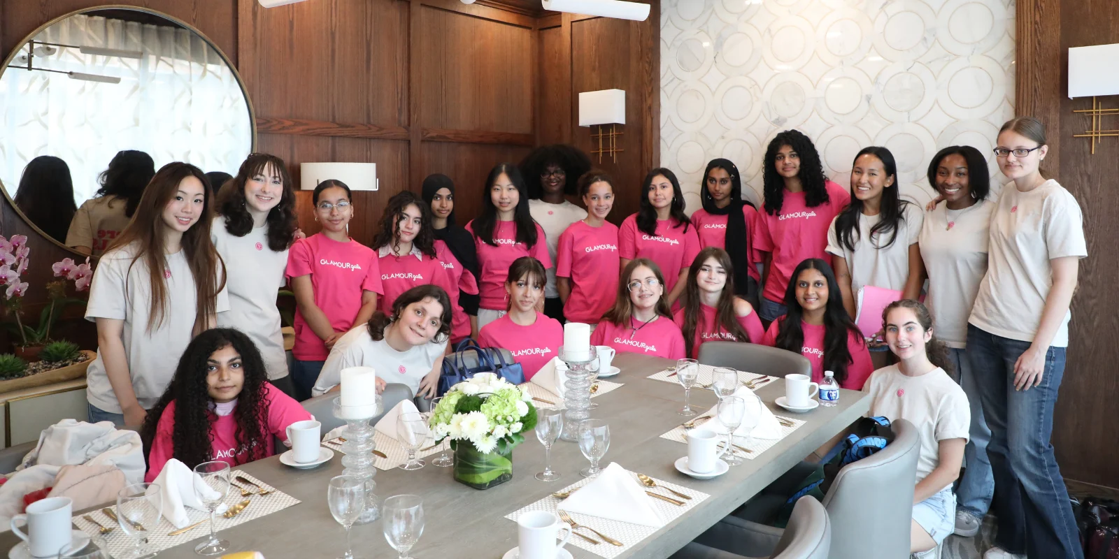 The GlamourGals volunteers pose together to commemorate their time at The Bristal at York Avenue