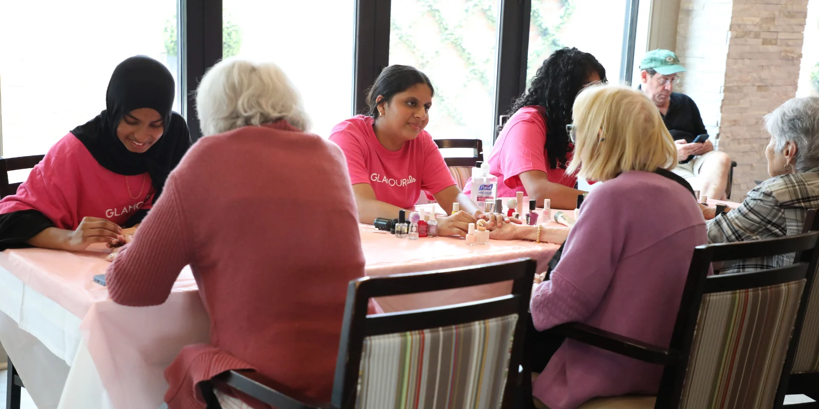 Volunteers from GlamourGals and residents of The Bristal talked about local community, people and experiences they have in common