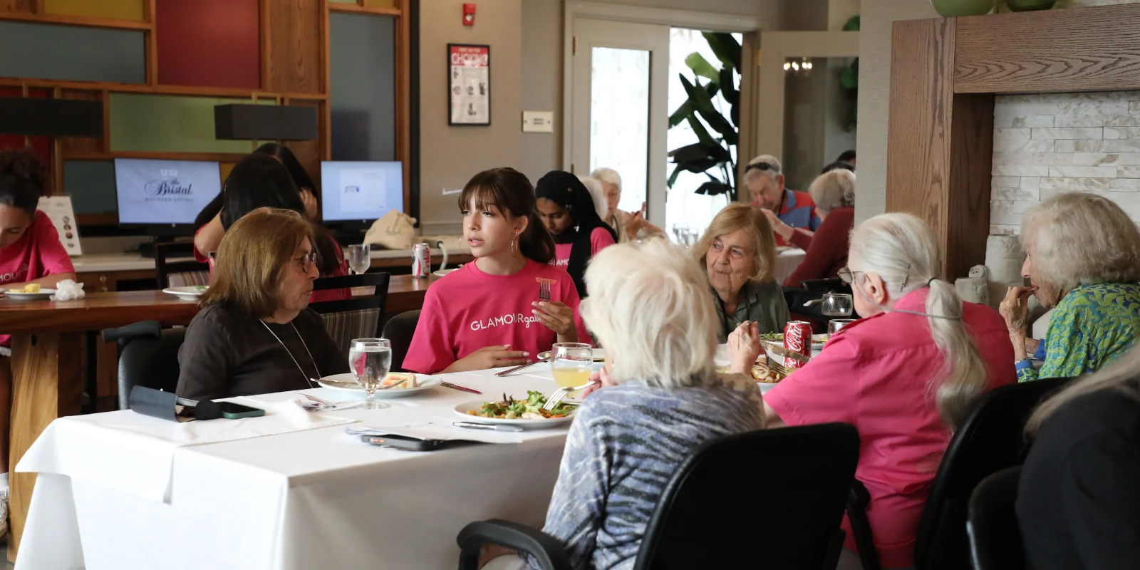 Residents of The Bristal at York Avenue treated their GlamourGals volunteers to a lunch, extending their bonding time