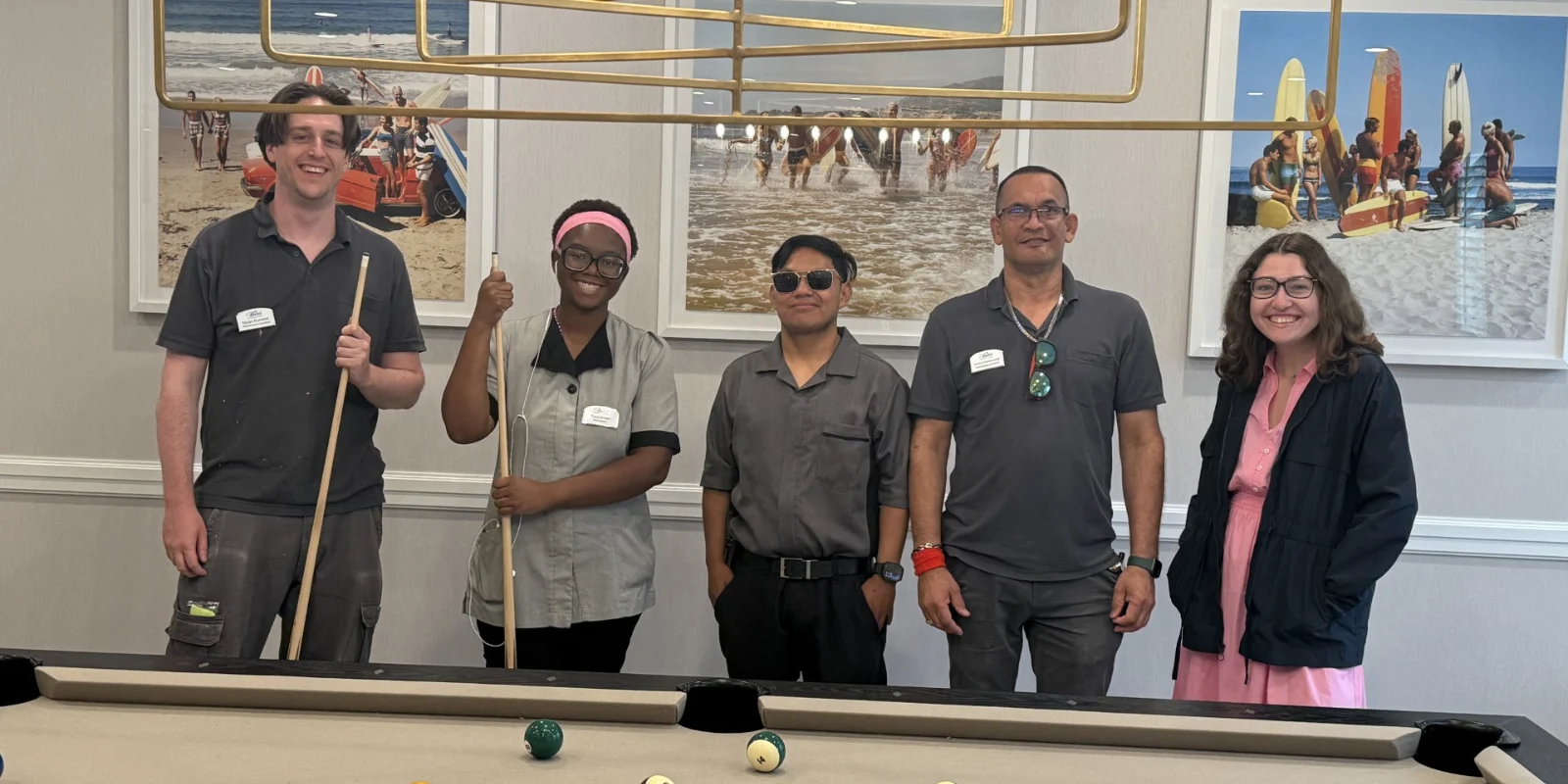The Bristal at Sayville - Team Member Appreciation Week - Team Members play pool