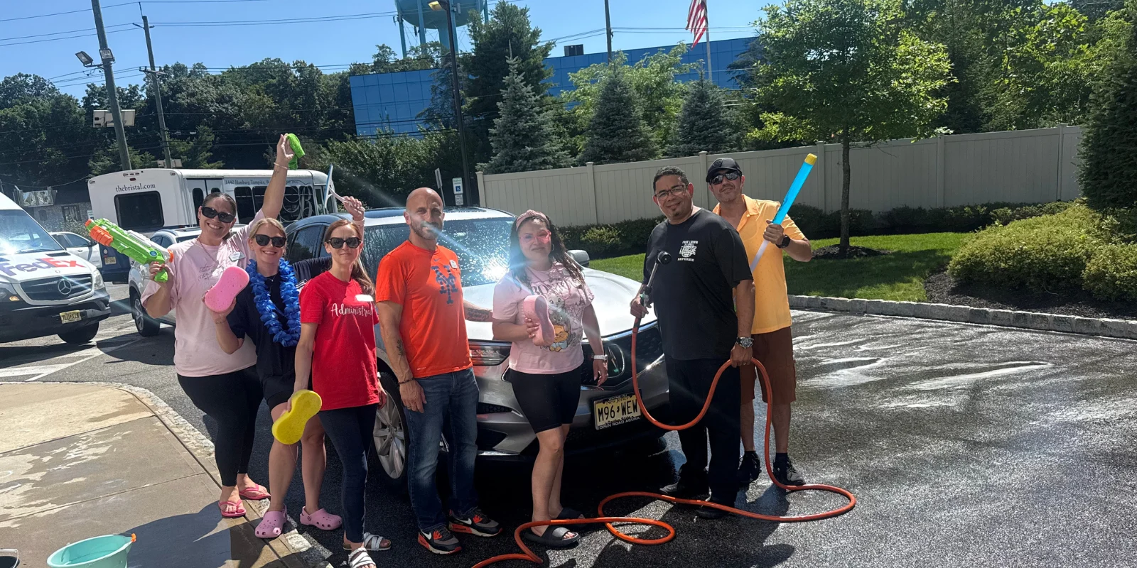 Team Member Appreciation Week at The Bristal at Wayne - leadership washed the cars of team members in appreciation