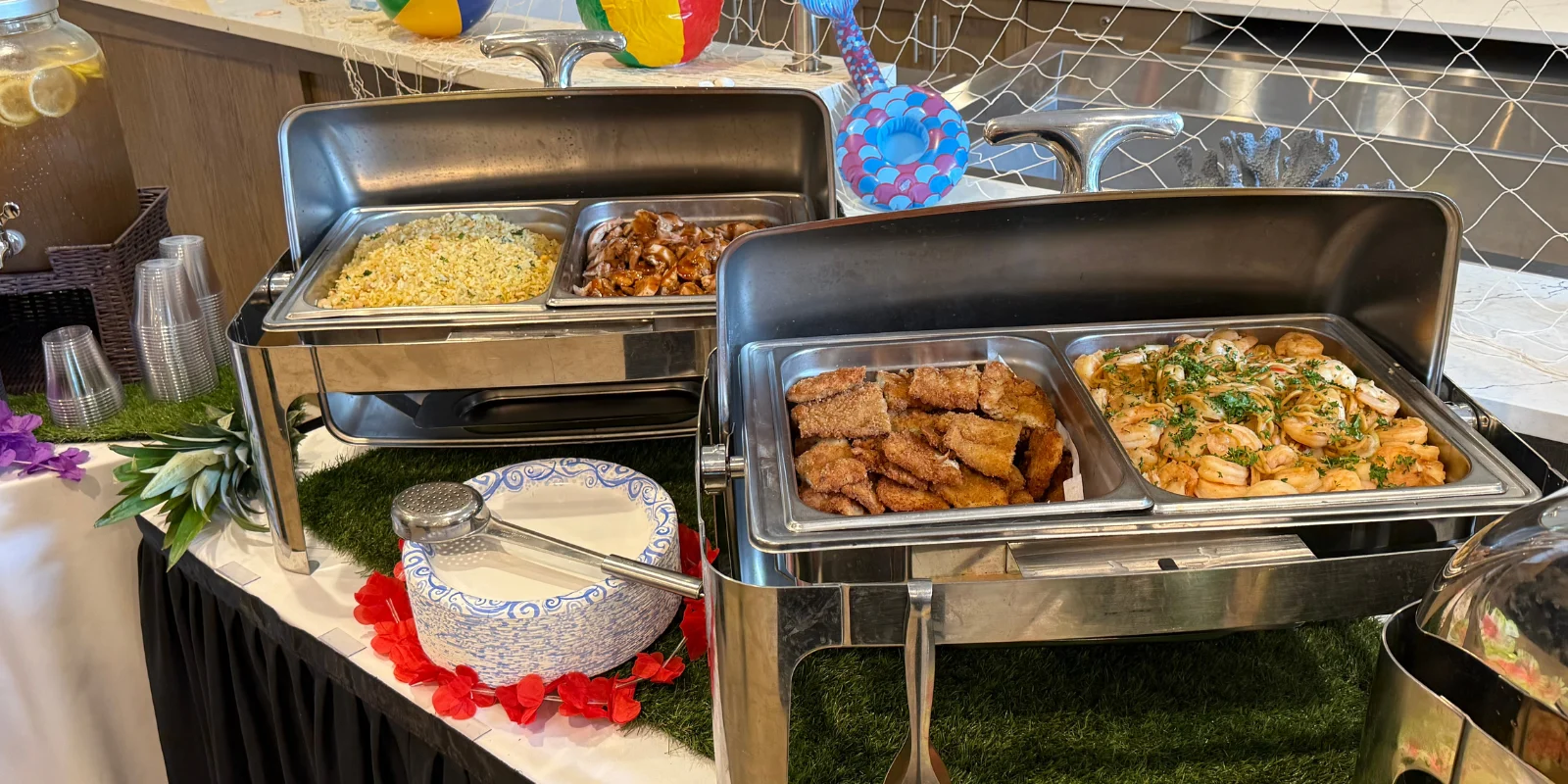 Team Member Appreciation Week at The Bristal at Woodcliff Lake - luau food for festive fun