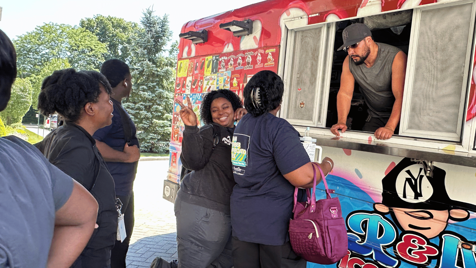 Team Member Appreciation Week at The Bristal at Armonk - Team members dressed in cowboy theme pose by the ice cream truck