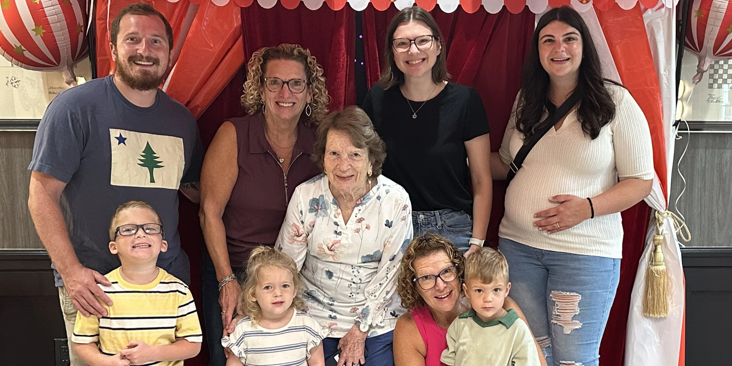 Grandparents Day at The Bristal at Armonk - generations of a family pose for a picture