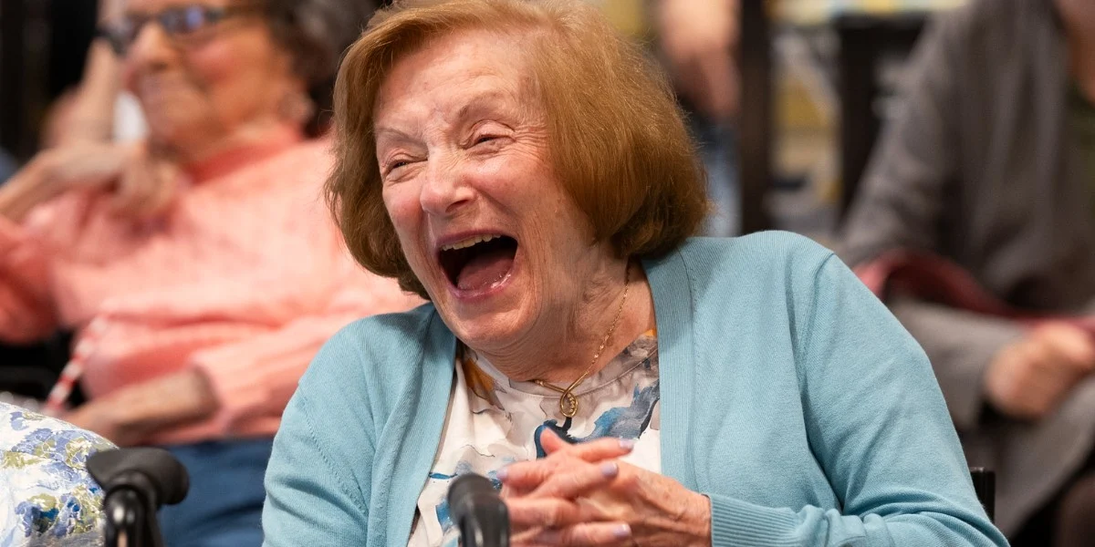 Grandparents Day at The Bristal at Jericho - Resident laughs at the carnival fun